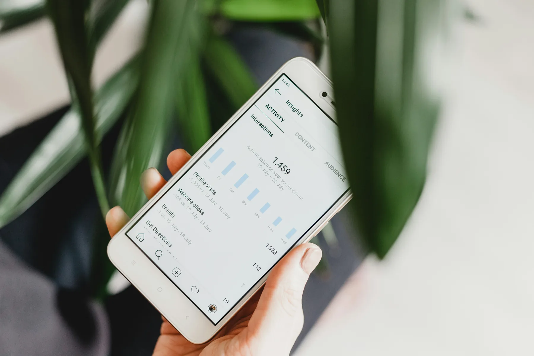 Influencer creating sponsored content on a phone