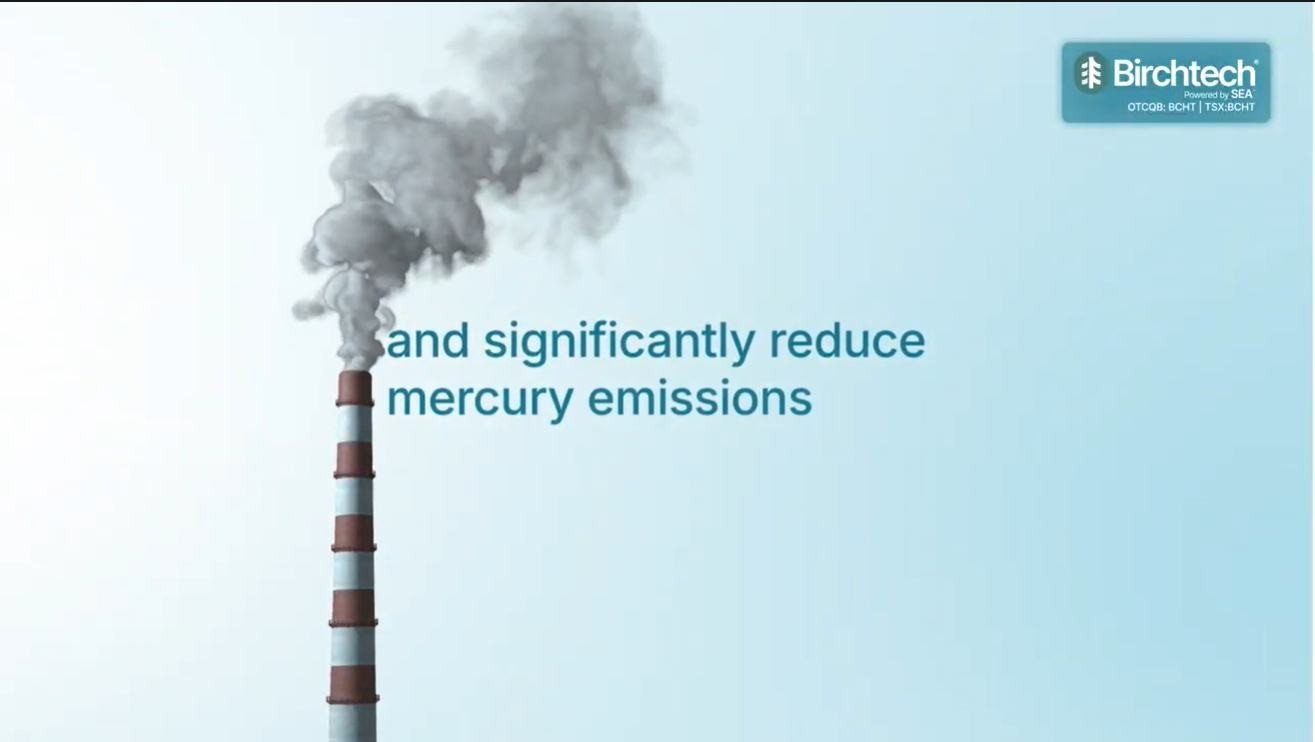 Birchtech brand film, significantly reducing mercury emissions