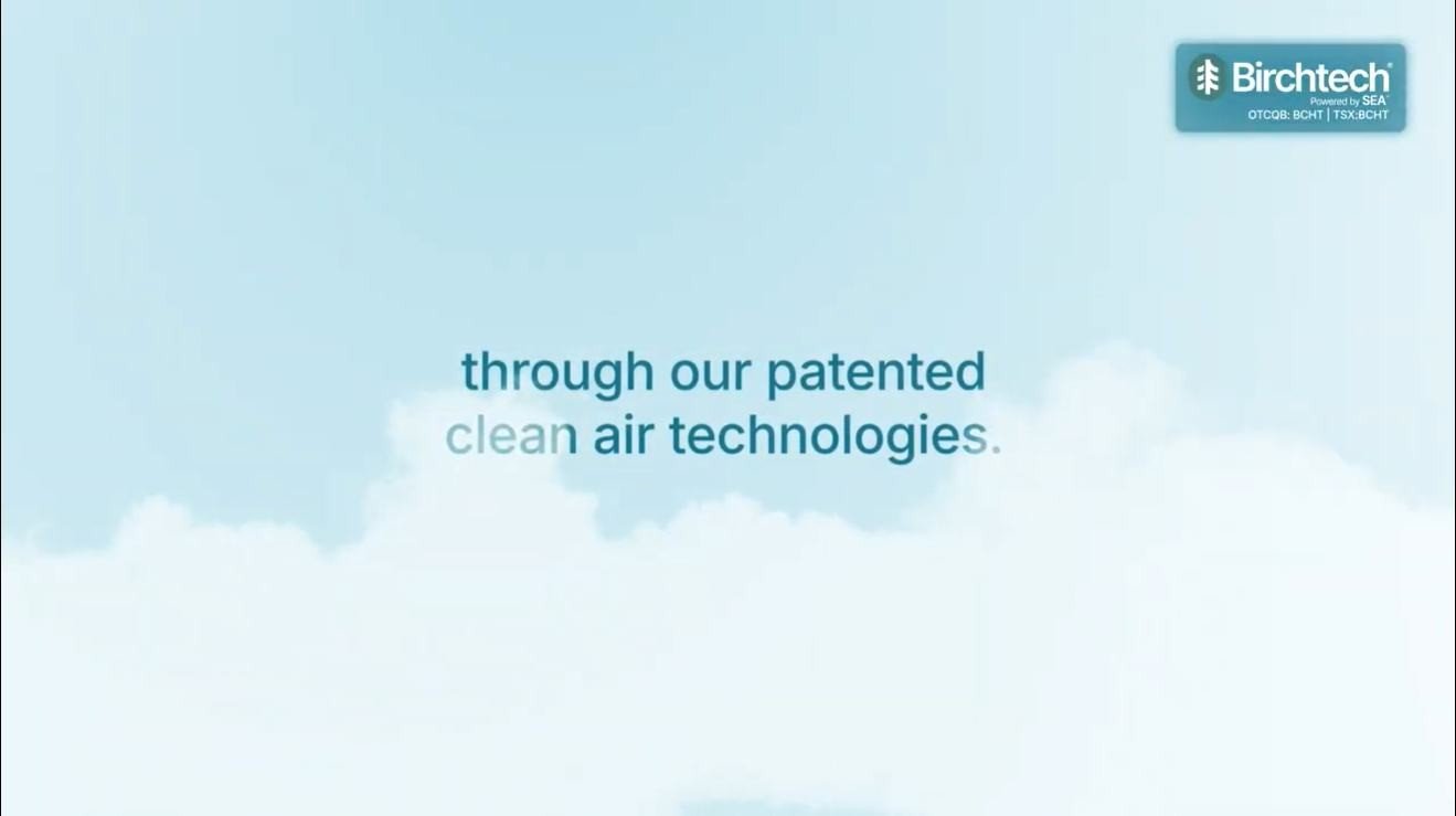 Birchtech brand film, patented clean air technologies