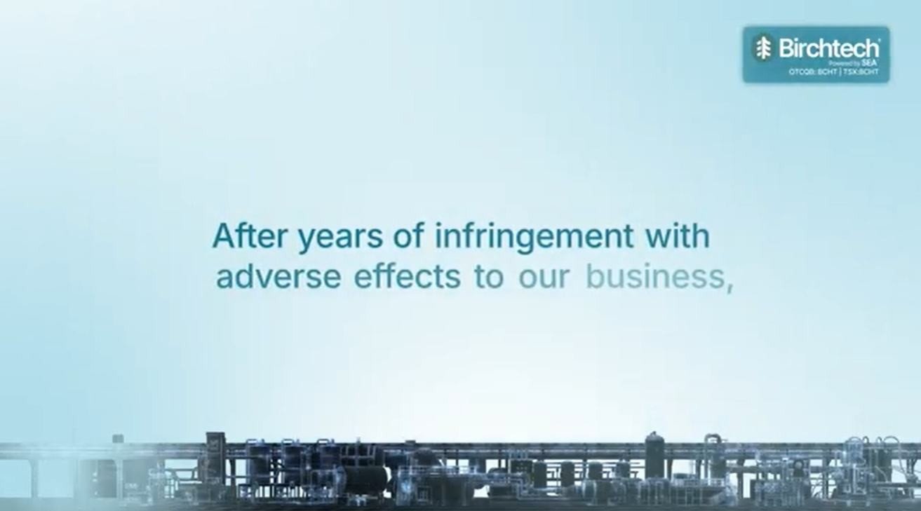 Birchtech brand film, years of infringement