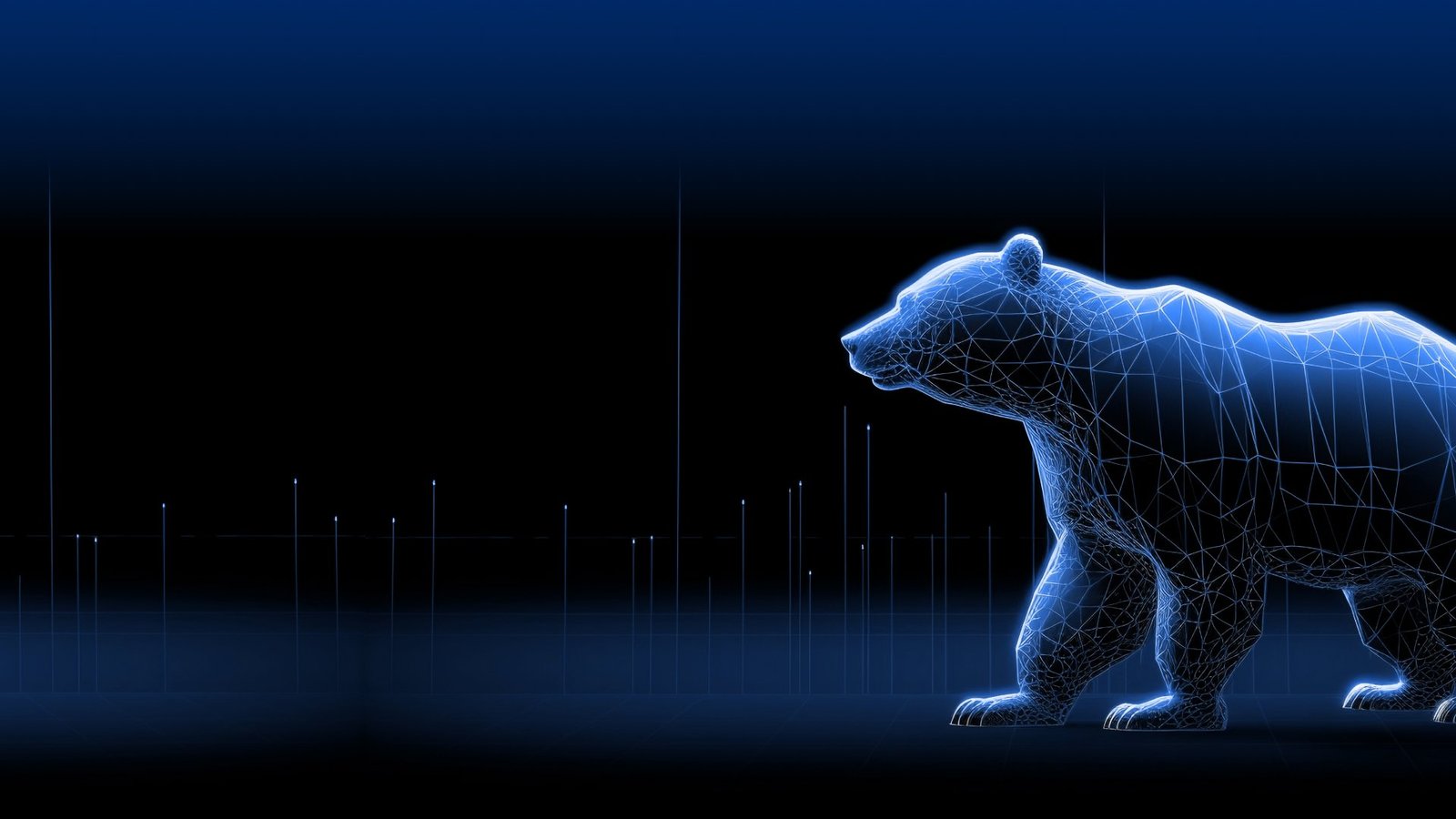 Echotrade wireframe bear visual