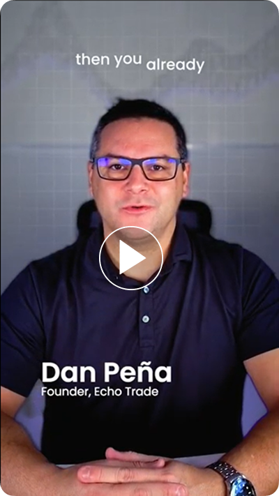 Echotrade paid video ad, founder Dan Pena direct-to-camera