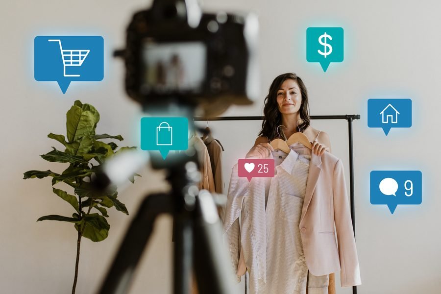 Influencer marketing shoot