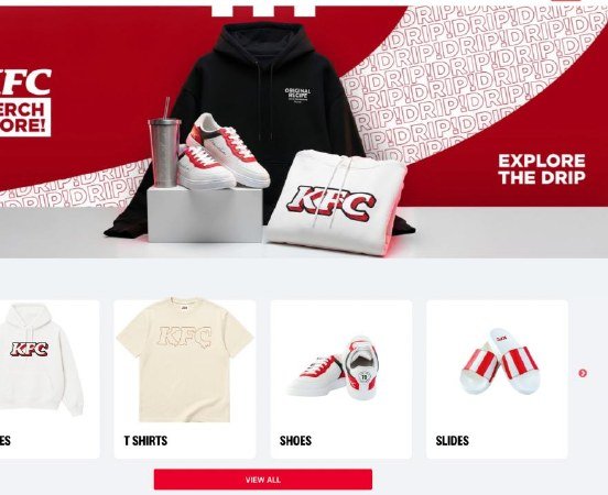 KFC Explore the Drip merch store