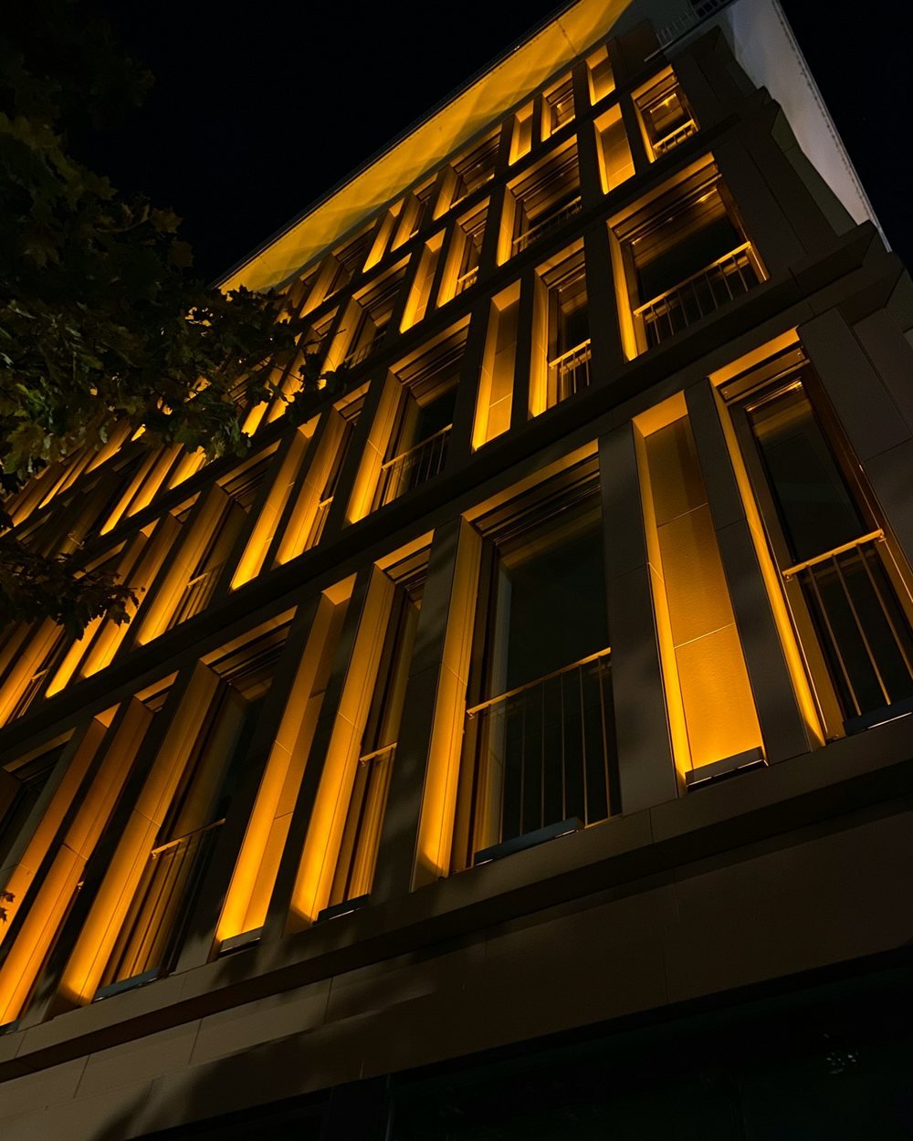 Property development at evening