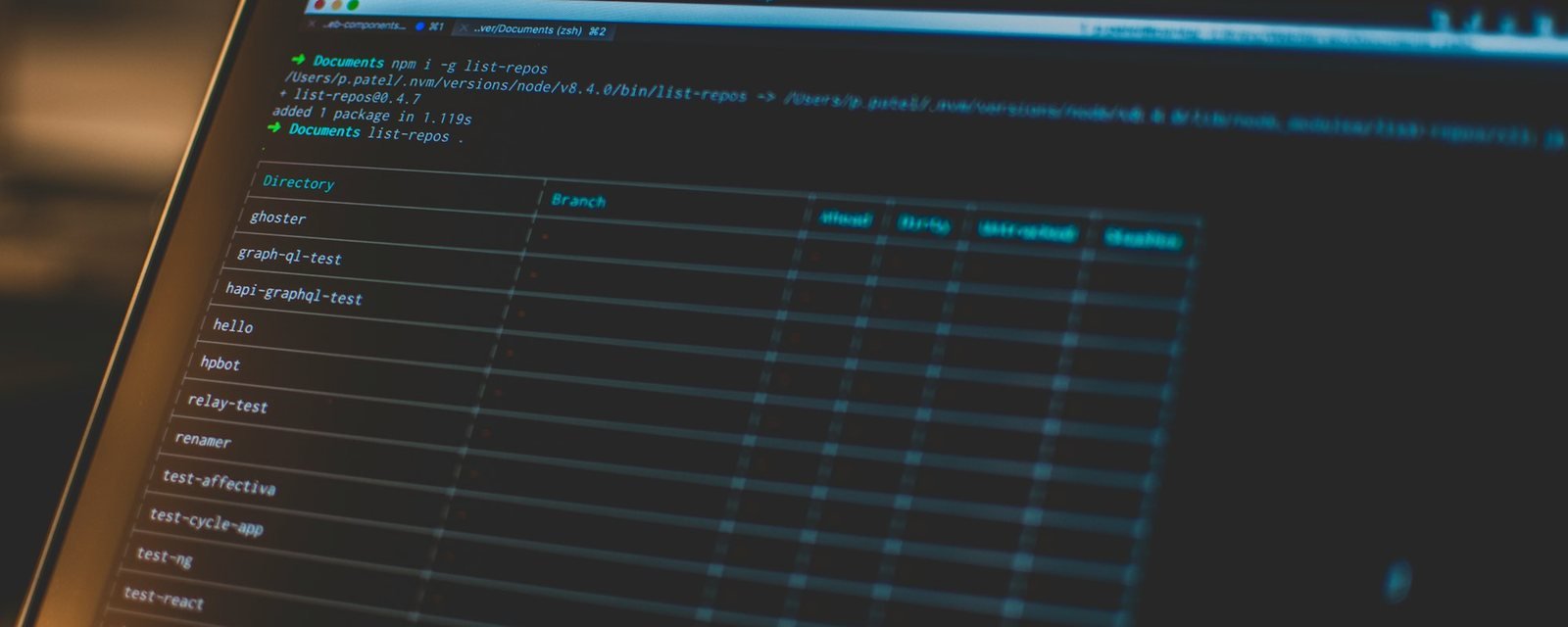 Growth reporting on screen